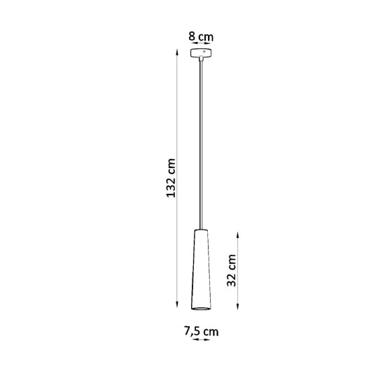 Sollux Electra fehér függesztett lámpa (SOL-SL.0845) GU10 1 izzós IP20