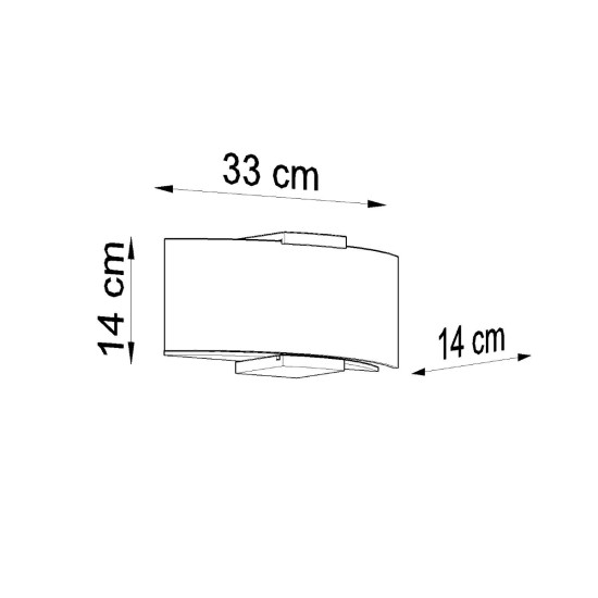 Sollux Emilio wenge-fehér fali lámpa (SOL-SL.0185) E14 2 izzós IP20
