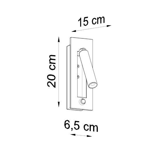 Sollux Enif fekete falikar (SOL-SL.0956) G9 1 izzós IP20