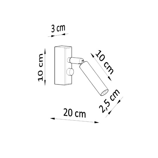 Sollux Eyetech 1 fehér falikar (SOL-SL.0902) G9 1 izzós IP20