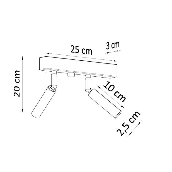 Sollux Eyetech 2 fehér mennyezeti lámpa (SOL-SL.0903) G9 2 izzós IP20