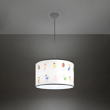 Sollux Fairy 40 fehér-színes gyerek függesztett lámpa (SOL-SL.1417) E27 1 izzós IP20