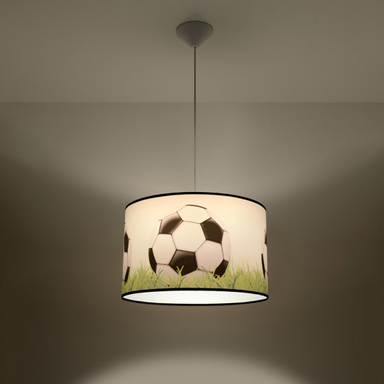 Sollux Football C 40 fehér-fekete gyerek függesztett lámpa (SOL-SL.1429) E27 1 izzós IP20