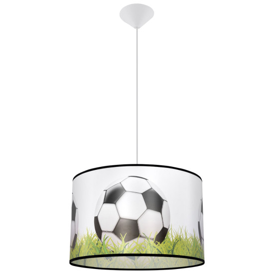Sollux Football C 40 fehér-fekete gyerek függesztett lámpa (SOL-SL.1429) E27 1 izzós IP20