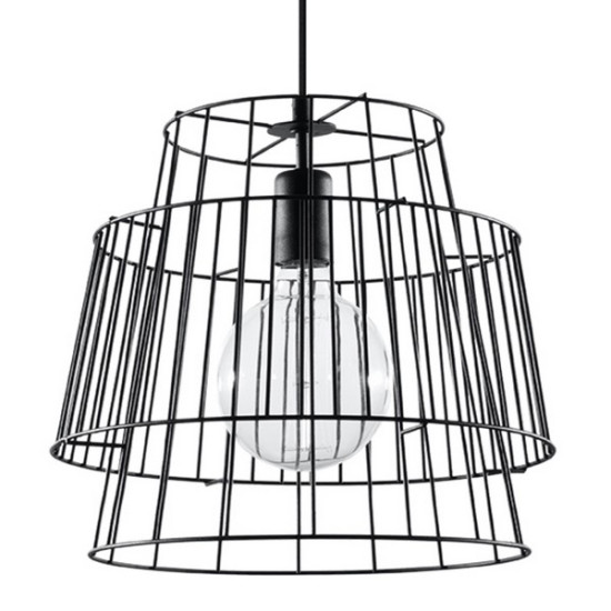 Sollux Gate fekete függesztett lámpa (SOL-SL.0663) E27 1 izzós IP20