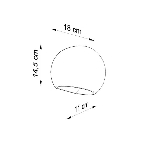 Sollux Globe fehér fali lámpa (SOL-SL.0032) E27 1 izzós IP20