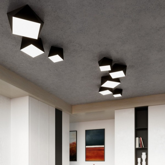 Sollux Hexa 25 fekete mennyezeti lámpa (SOL-SL.0687) E27 1 izzós IP20