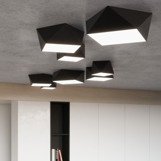 Sollux Hexa 25 fekete mennyezeti lámpa (SOL-SL.0687) E27 1 izzós IP20