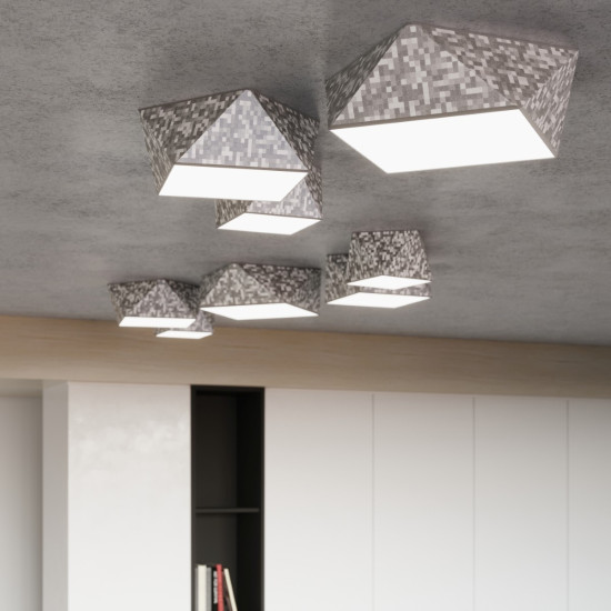 Sollux Hexa 35 ezüst mennyezeti lámpa (SOL-SL.0691) E27 2 izzós IP20