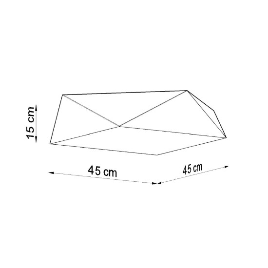 Sollux Hexa 45 fekete mennyezeti lámpa (SOL-SL.0693) E27 3 izzós IP20