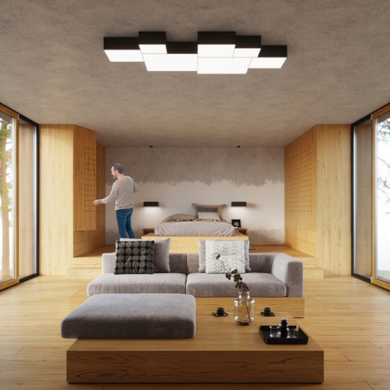 Sollux Horus 45 fekete mennyezeti lámpa (SOL-SL.0139) E27 3 izzós IP20