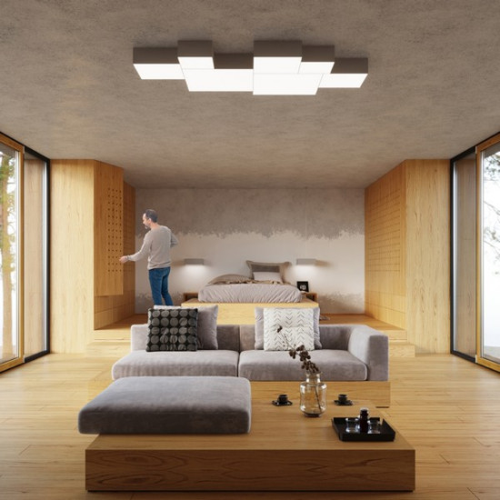 Sollux Horus 45 szürke mennyezeti lámpa (SOL-SL.0140) E27 3 izzós IP20