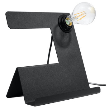 Sollux Incline fekete asztali lámpa (SOL-SL.0669) E27 1 izzós IP20