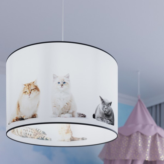 Sollux Kitty 40 fehér-színes gyerek függesztett lámpa (SOL-SL.1421) E27 1 izzós IP20
