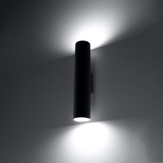 Sollux Lagos 2 fekete falikar (SOL-SL.0330) GU10 2 izzós IP20