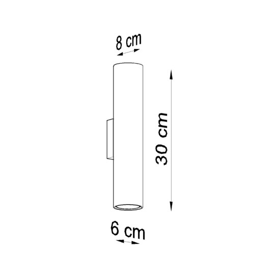 Sollux Lagos 2 fekete falikar (SOL-SL.0330) GU10 2 izzós IP20
