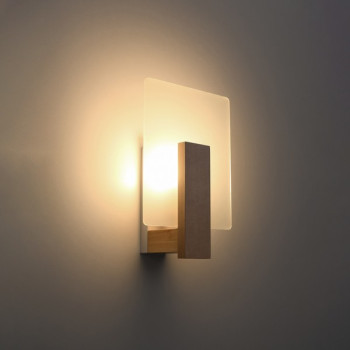 Sollux Lappo natúr-opál fali lámpa (SOL-SL.1094) E14 1 izzós IP20