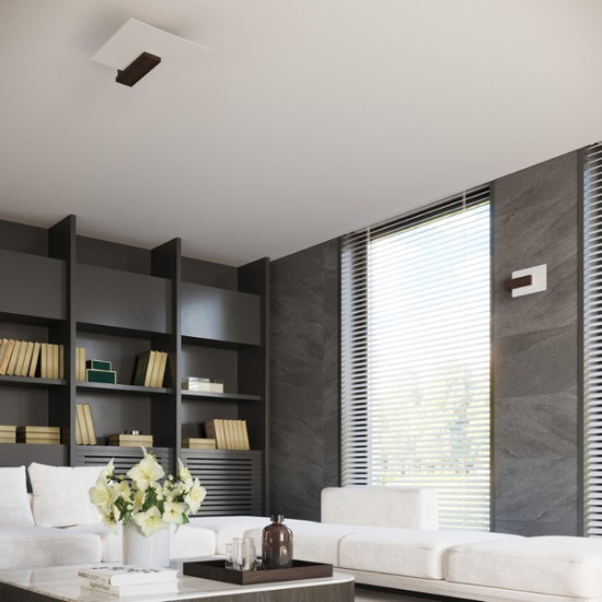 Sollux Lappo wenge-opál fali lámpa (SOL-SL.1096) E14 1 izzós IP20