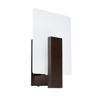Sollux Lappo wenge-opál fali lámpa (SOL-SL.1096) E14 1 izzós IP20