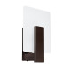 Sollux Lappo wenge-opál fali lámpa (SOL-SL.1096) E14 1 izzós IP20