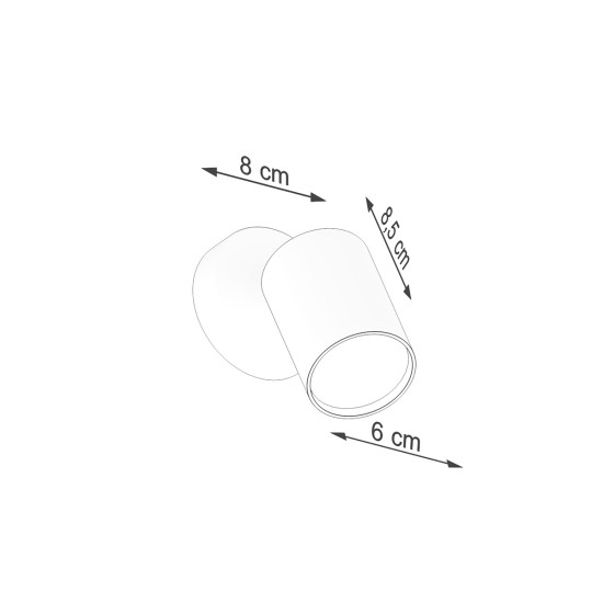 Sollux Lemmi 1 fehér falikar (SOL-SL.1123) GU10 1 izzós IP20