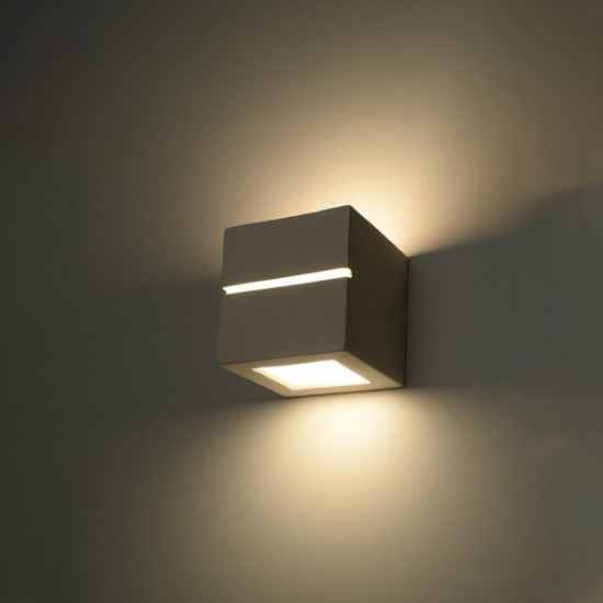 Sollux Leo Line fehér fali lámpa (SOL-SL.0230) E27 1 izzós IP20