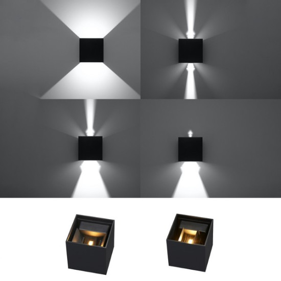 Sollux Luca fekete LED kültéri fali lámpa (SOL-SL.0545) LED 1 izzós IP54