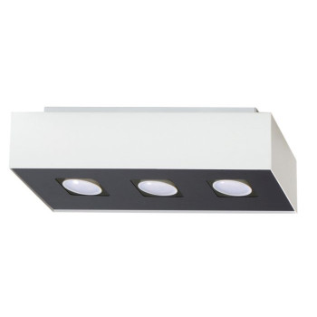 Sollux Mono 3 fehér-fekete mennyezeti lámpa (SOL-SL.0068) GU10 3 izzós IP20