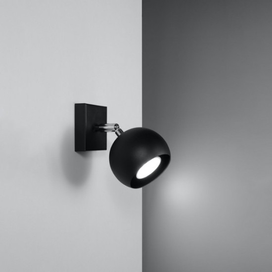 Sollux Oculare fekete falikar (SOL-SL.0443) GU10 1 izzós IP20