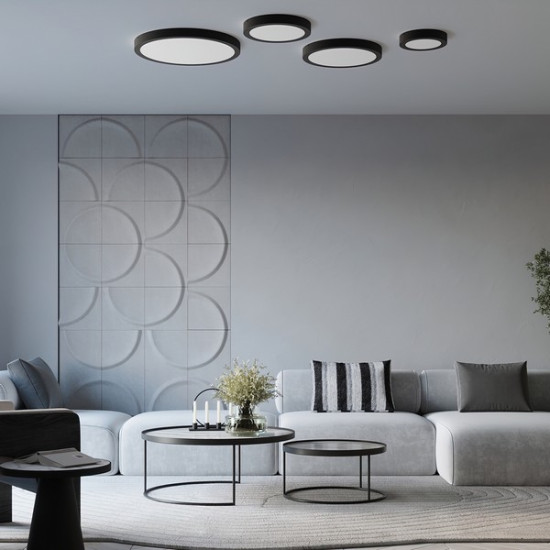 Sollux Onyx 50 fekete-fehér LED mennyezeti lámpa (SOL-SL.1246) LED 1 izzós IP20
