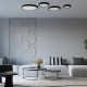 Sollux Onyx 50 fekete-fehér LED mennyezeti lámpa (SOL-SL.1246) LED 1 izzós IP20