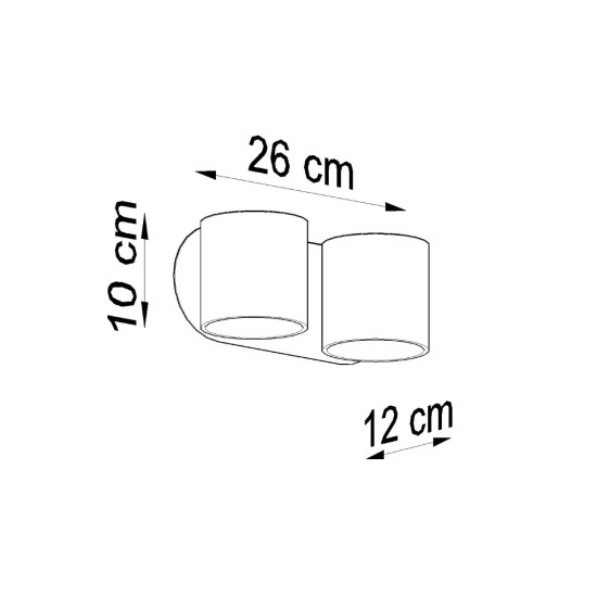 Sollux Orbis 2 fehér fali lámpa (SOL-SL.0659) G9 2 izzós IP20