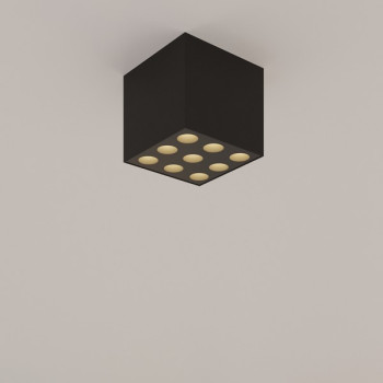 Sollux Ozzy fekete LED mennyezeti lámpa (SOL-SL.1211) LED 9 izzós IP20