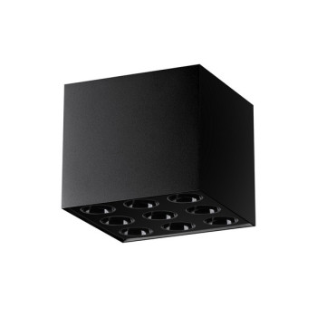Sollux Ozzy fekete LED mennyezeti lámpa (SOL-SL.1211) LED 9 izzós IP20