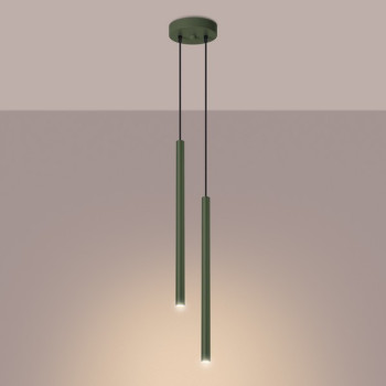 Sollux Pastelo 2 olívazöld függesztett lámpa (SOL-SL.1519) G9 2 izzós IP20