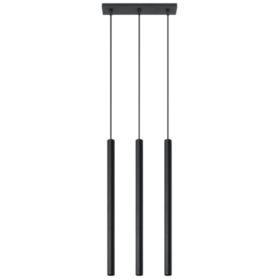Sollux Pastelo 3 fekete függesztett lámpa (SOL-SL.0470) G9 3 izzós IP20