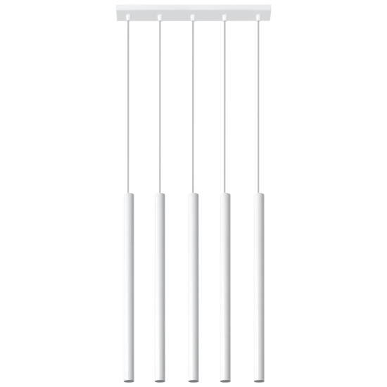 Sollux Pastelo 5 fehér függesztett lámpa (SOL-SL.0468) G9 5 izzós IP20