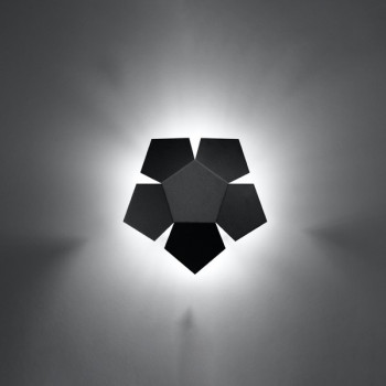 Sollux Penta fekete fali lámpa (SOL-SL.0423) G9 2 izzós IP20
