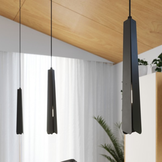 Sollux Prysm 3L fekete függesztett lámpa (SOL-SL.1402) G9 3 izzós IP20
