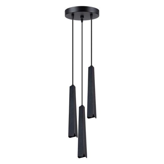 Sollux Prysm 3P fekete függesztett lámpa (SOL-SL.1401) G9 3 izzós IP20
