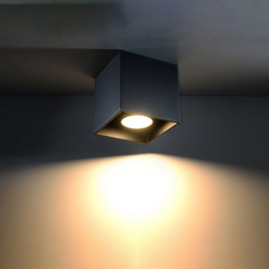 Sollux Quad 1 fekete mennyezeti lámpa (SOL-SL.0022) GU10 1 izzós IP20