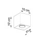 Sollux Quad 1 antracit mennyezeti lámpa (SOL-SL.0567) GU10 1 izzós IP20