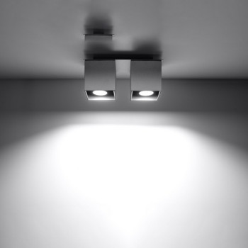 Sollux Quad 2 szürke mennyezeti lámpa (SOL-SL.0064) GU10 2 izzós IP20