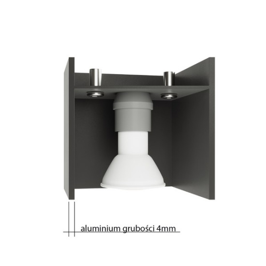 Sollux Quad 2 szürke mennyezeti lámpa (SOL-SL.0064) GU10 2 izzós IP20