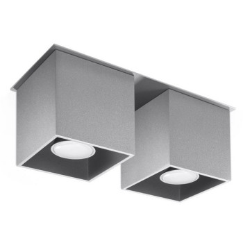 Sollux Quad 2 szürke mennyezeti lámpa (SOL-SL.0064) GU10 2 izzós IP20