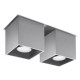 Sollux Quad 2 szürke mennyezeti lámpa (SOL-SL.0064) GU10 2 izzós IP20