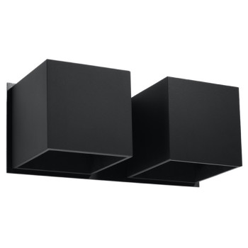 Sollux Quad 2 fekete fali lámpa (SOL-SL.0657) G9 2 izzós IP20