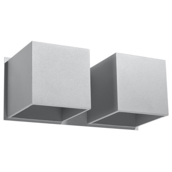 Sollux Quad 2 szürke fali lámpa (SOL-SL.0658) G9 2 izzós IP20