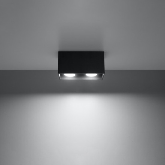 Sollux Quad fekete mennyezeti lámpa (SOL-SL.0381) GU10 2 izzós IP20