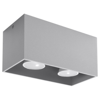 Sollux Quad szürke mennyezeti lámpa (SOL-SL.0382) GU10 2 izzós IP20